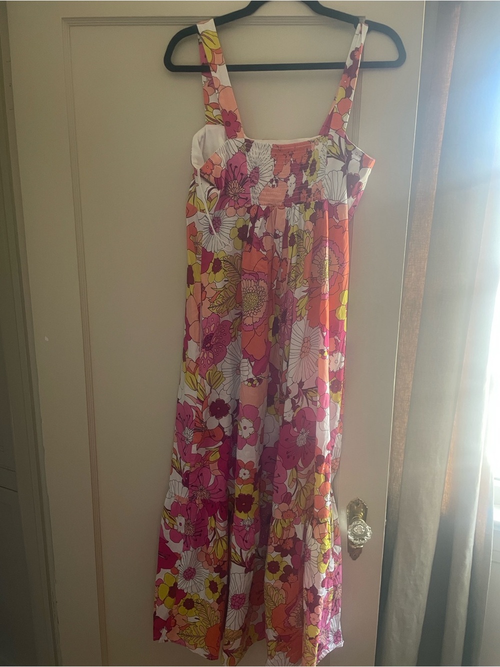 London Times Floral Maxi Dress - Pink, Orange, Yellow
